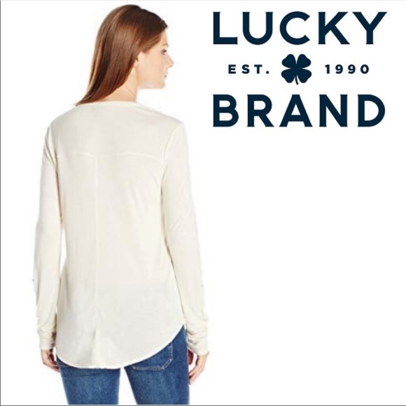 Lucky Brand Long Sleeve Velvet Shirt - Picture 2 of 8